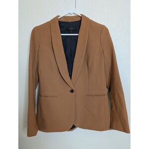 J. Crew Parke Blazer Wool Blend In Heather‎ Caramel Size 0 Work Career Minimal